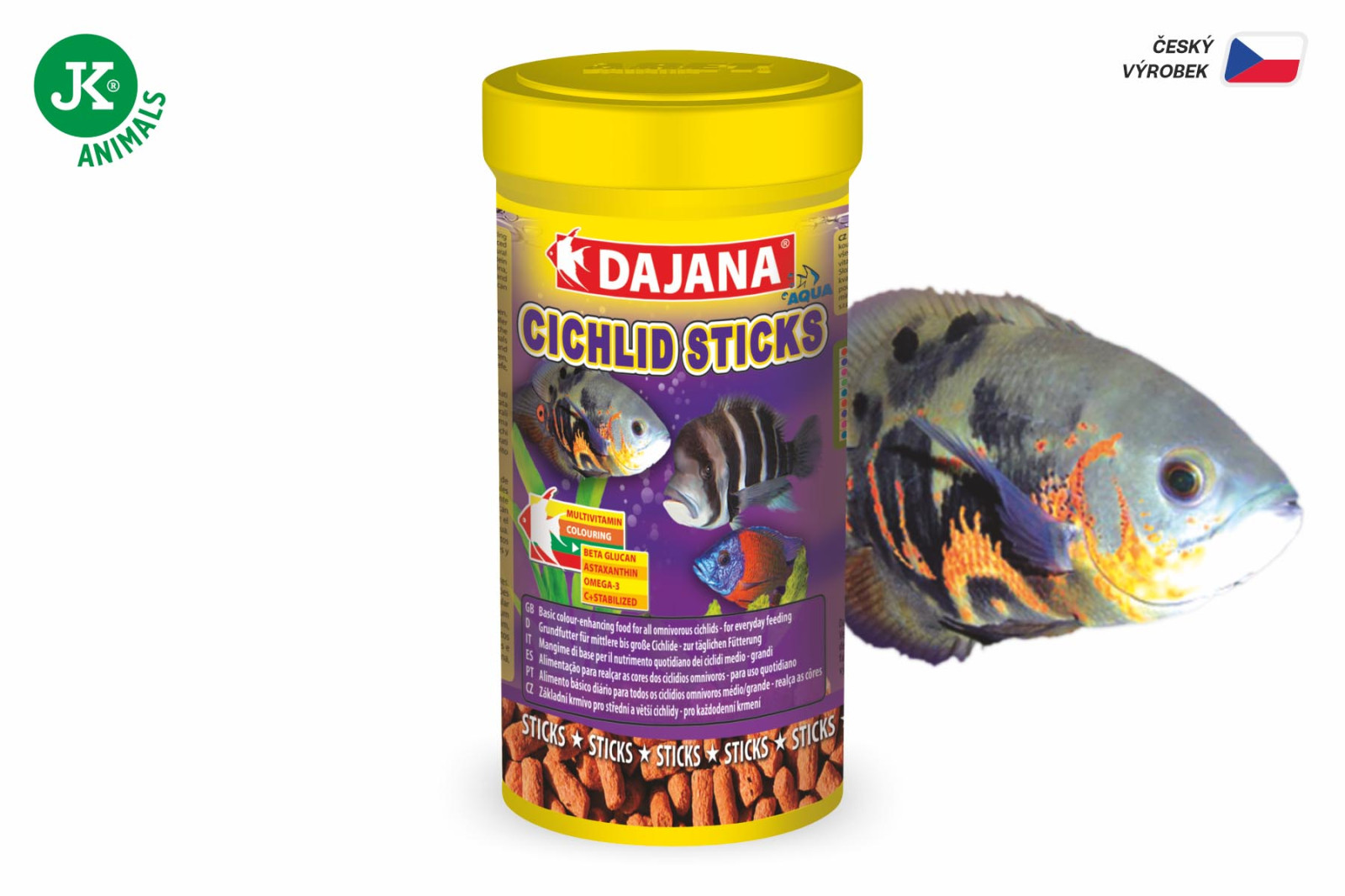 Dajana Cichlid Sticks, pelety – krmivo, 250 ml