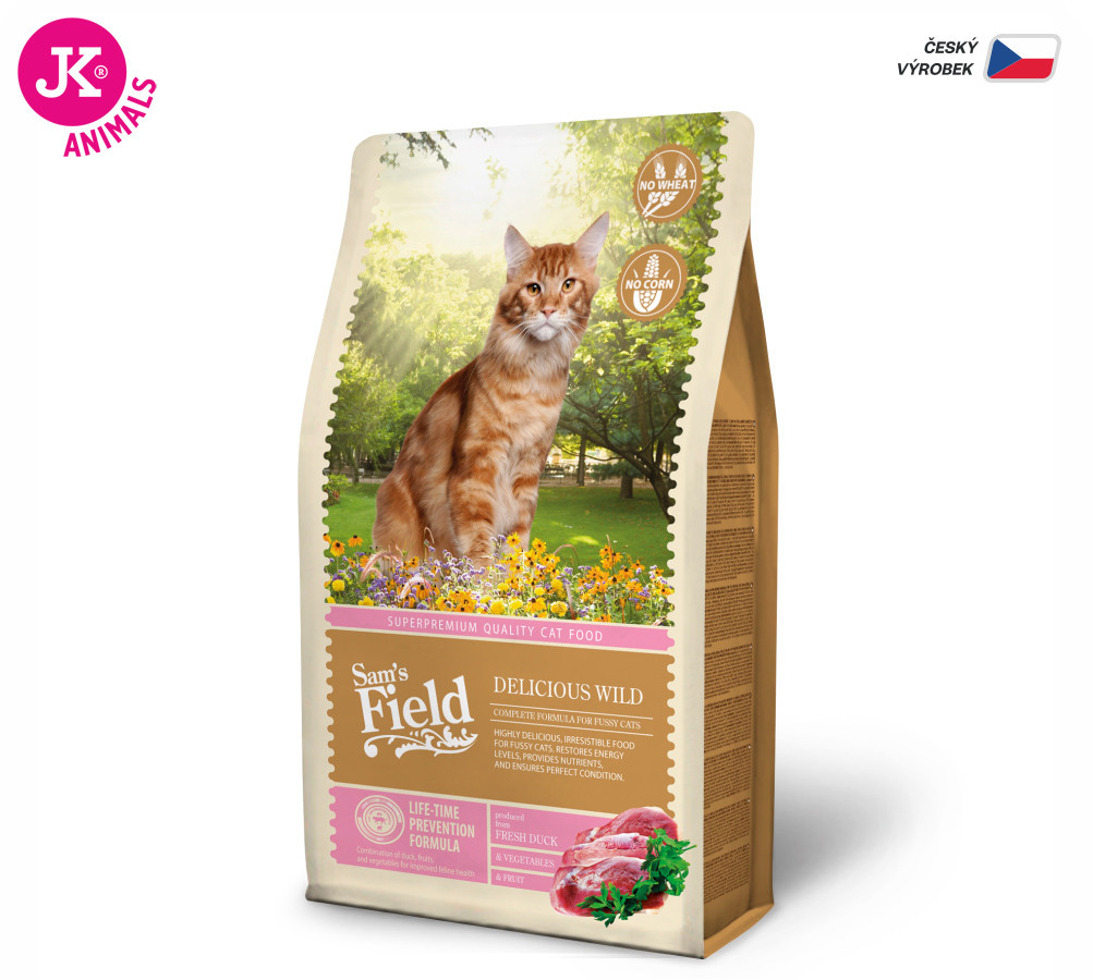 Sams Field Cat Delicious Wild, superprémiové granule s divočinou 2,5 kg (Sam's Field)