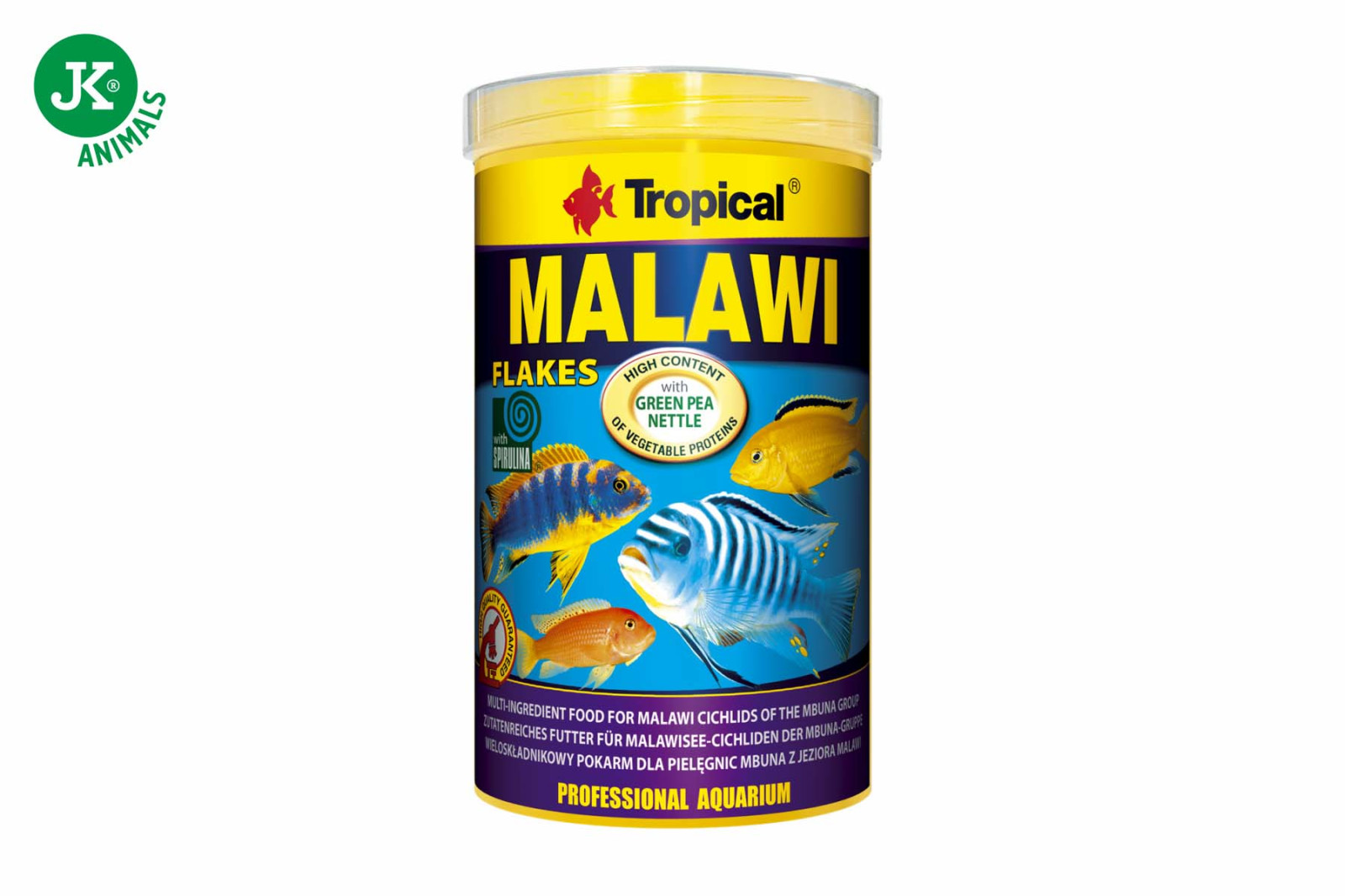 Tropical, Malawi Flakes, 250 ml, vločkové krmivo pro cichlidy mbuna z jezera Malawi