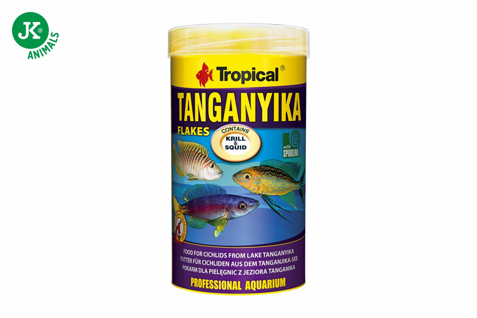 Tropical, Tanganyika Flakes, 1 000 ml, mnohosložkové krmivo pro cichlidy z jezera Tanganika