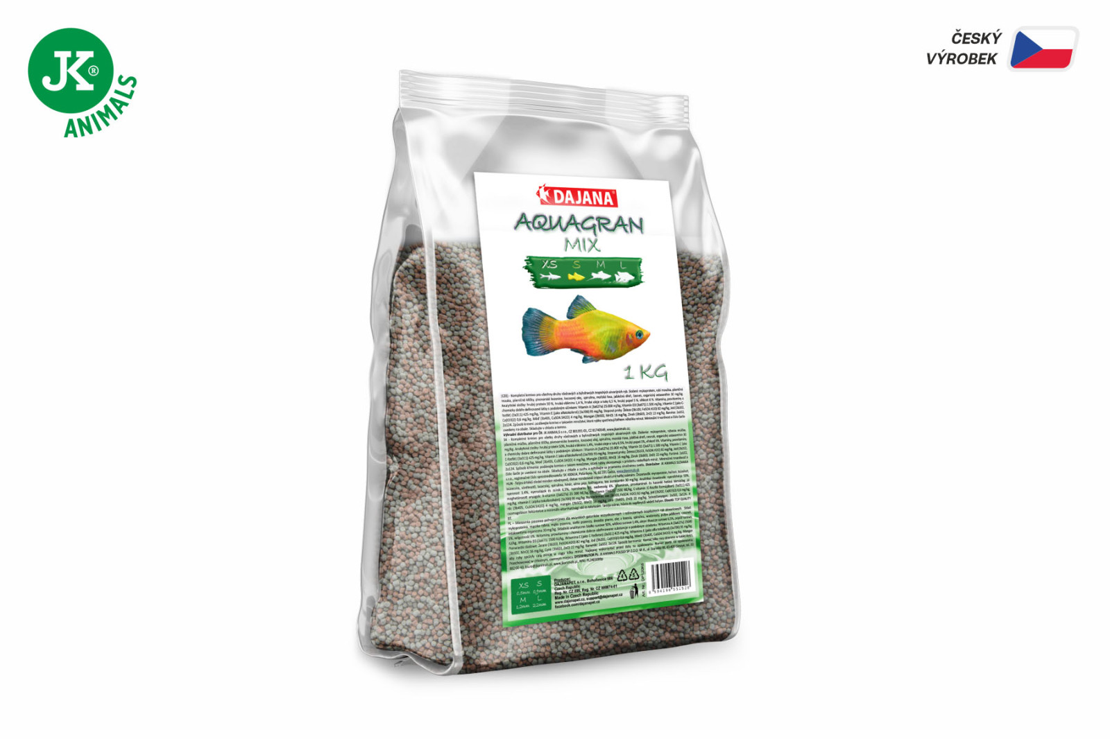 Dajana Aquagran Mix, granule – krmivo, velikost S, 1 kg