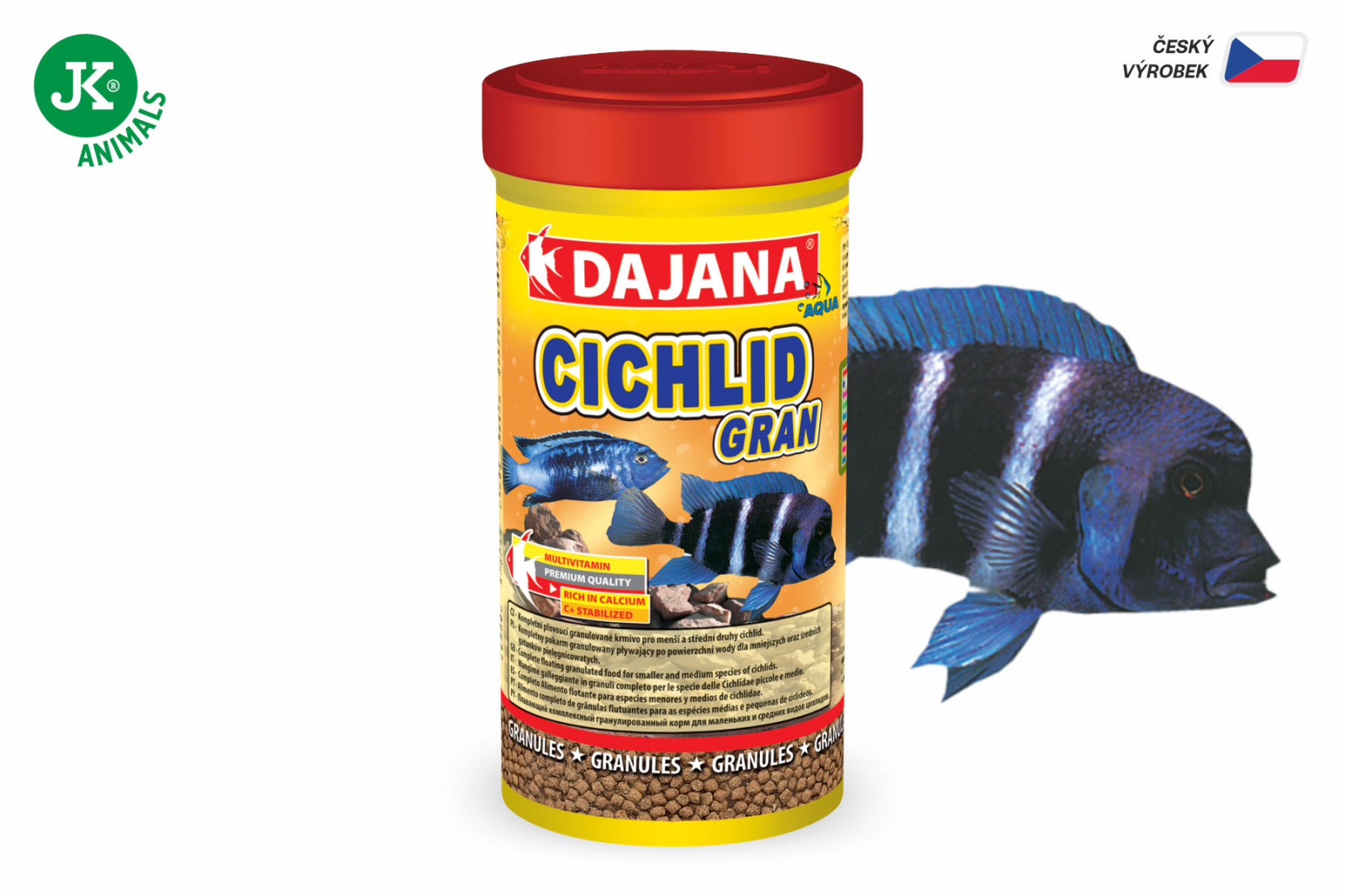 Dajana Cichlid Gran, granule – krmivo, 250 ml