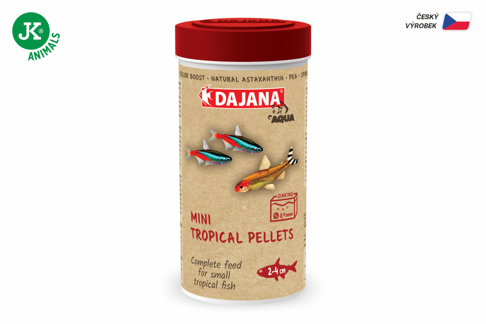 Dajana Mini Tropical Pellets, pelety – krmivo, 250 ml