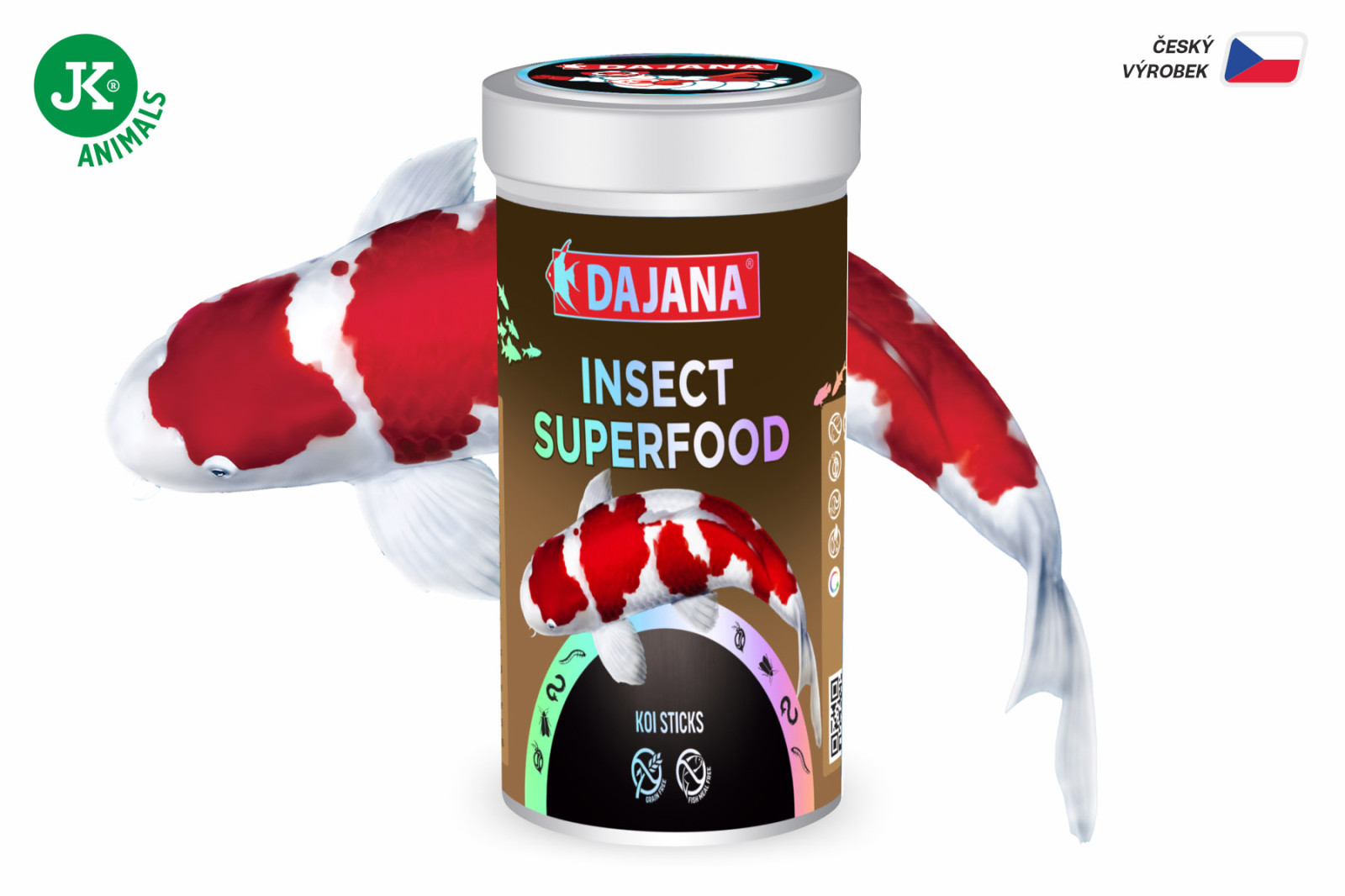 Dajana ISF Koi Sticks, sticky – krmivo, 1 l (insect superfood)