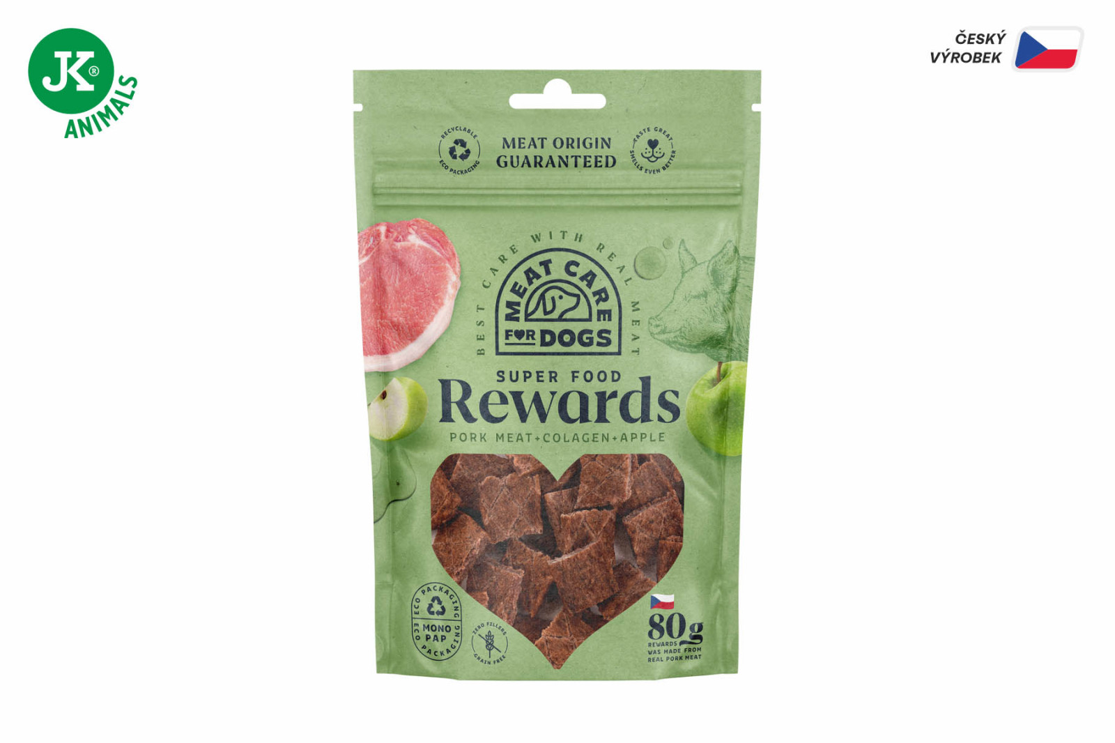 Rewards Dog - vepřový pamlsek s kolagenem a jablkem