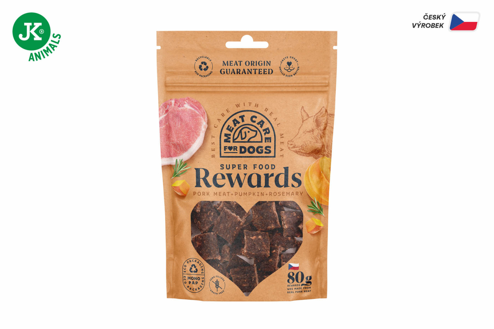 Rewards Dog - vepřový pamlsek s dýní a rozmarýnem