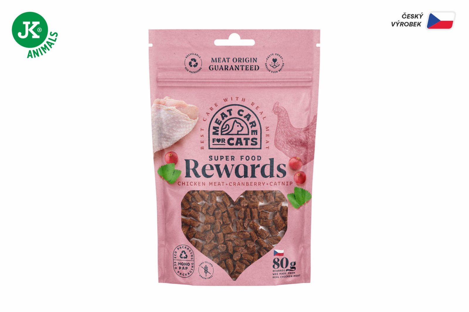 Rewards Cat - kuřecí pamlsek s mrkví a bazalkou
