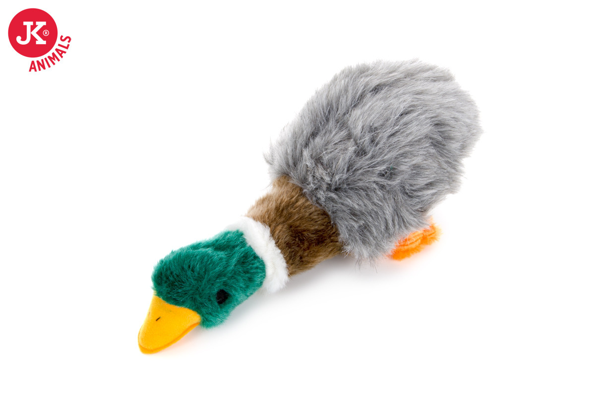 Plyšová kachna, pískací hračka pro psy, 37 cm, v pestrých barvách