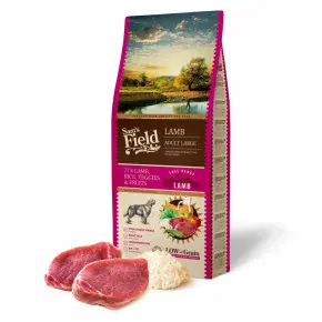 Sam's Field Low Grain Adult Large Lamb - Free Range, superprémiové granule pro dospělé psy velkých a obřích plemen s jehněčím z volného chovu, 13 kg (Sams Field bez pšenice)