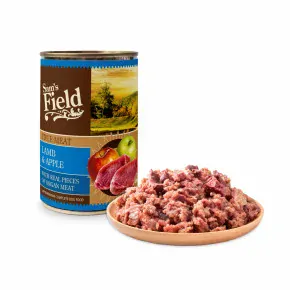 Sam's Field True Lamb Meat & Apple, superprémiová konzerva pro psy, 400 g (Sams Field masová konzerva)