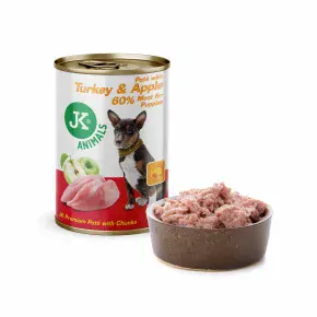 Turkey & Apple, Premium Paté with Chunks, prémiová masová konzerva pro psy