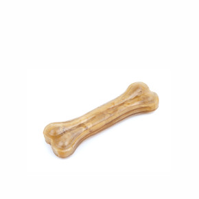 Lisovaná kost z buvolí kůže, 10 cm, přírodní pamlsek