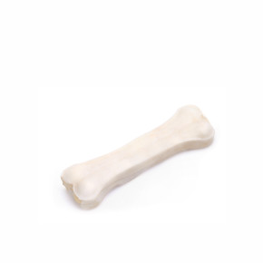 Bílá lisovaná kost z buvolí kůže, 10 cm, přírodní pamlsek