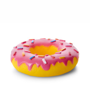 Vinylový donut XL, pískací hračka pro psy, 14 cm, ideální pro aktivní hru