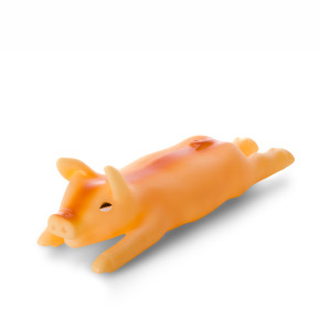 Vinylové prasátko, pískací hračka pro psy, 25 cm, ideální pro aktivní hru