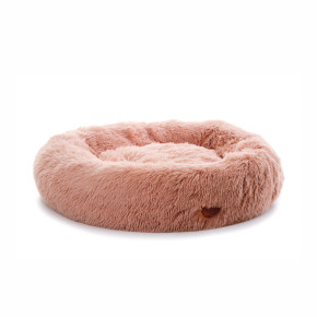 Pelíšek Donut S, 60 cm, růžový, jemný pelíšek pro malé a střední psy
