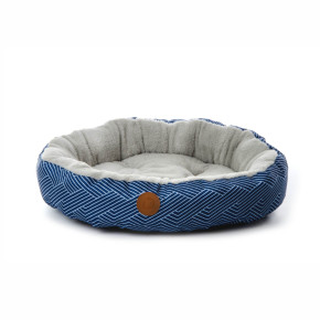Pelíšek Ring, 60 cm, modré proužky, pohodlný pelíšek pro malé a střední psy