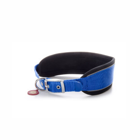Nylonový obojek Comfort s měkkou výztuhou S, 4,7×34–41 cm, modrý