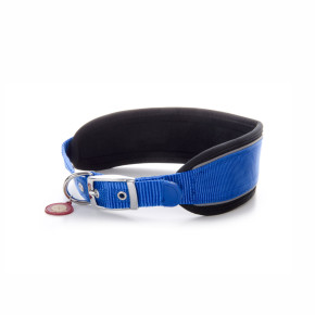 Nylonový obojek Comfort s měkkou výztuhou M, 5,1×40–49 cm, modrý