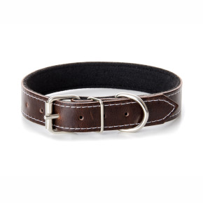 Kožený obojek JK Classic pro psy, 3×65 cm, hnědý