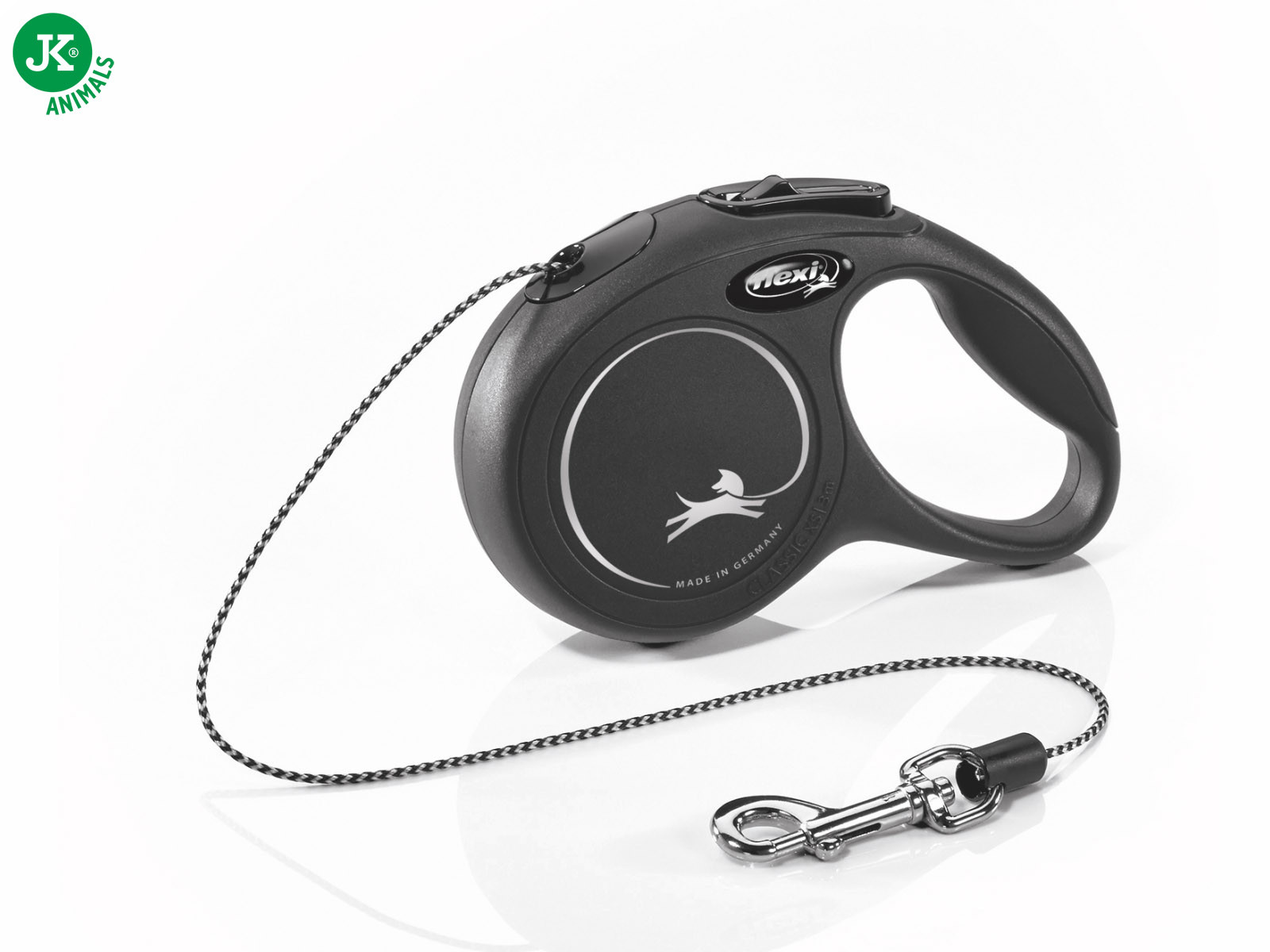 flexi New Classic Cord (lanko), velikost XS, černá