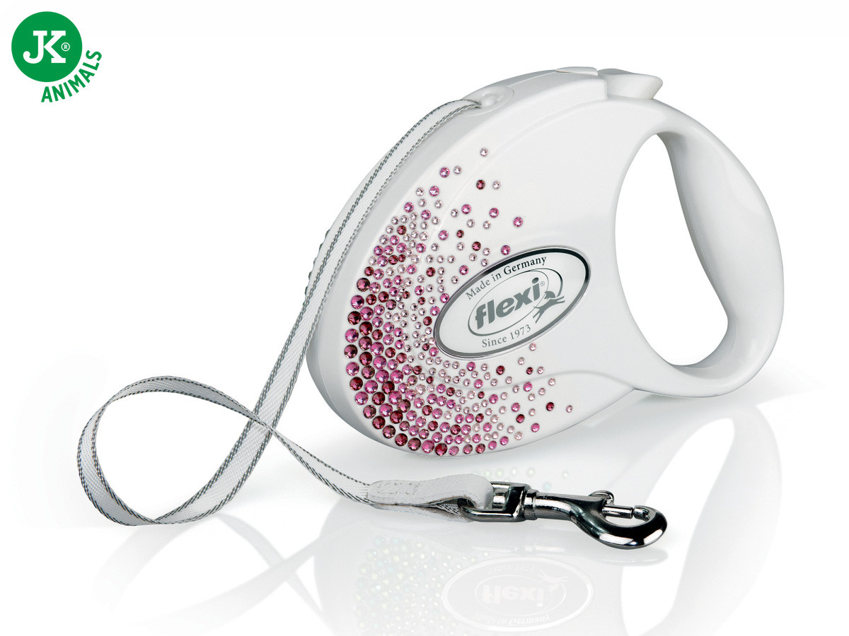 flexi Glam Splash Pink Tape (pásek), velikost M, bílá