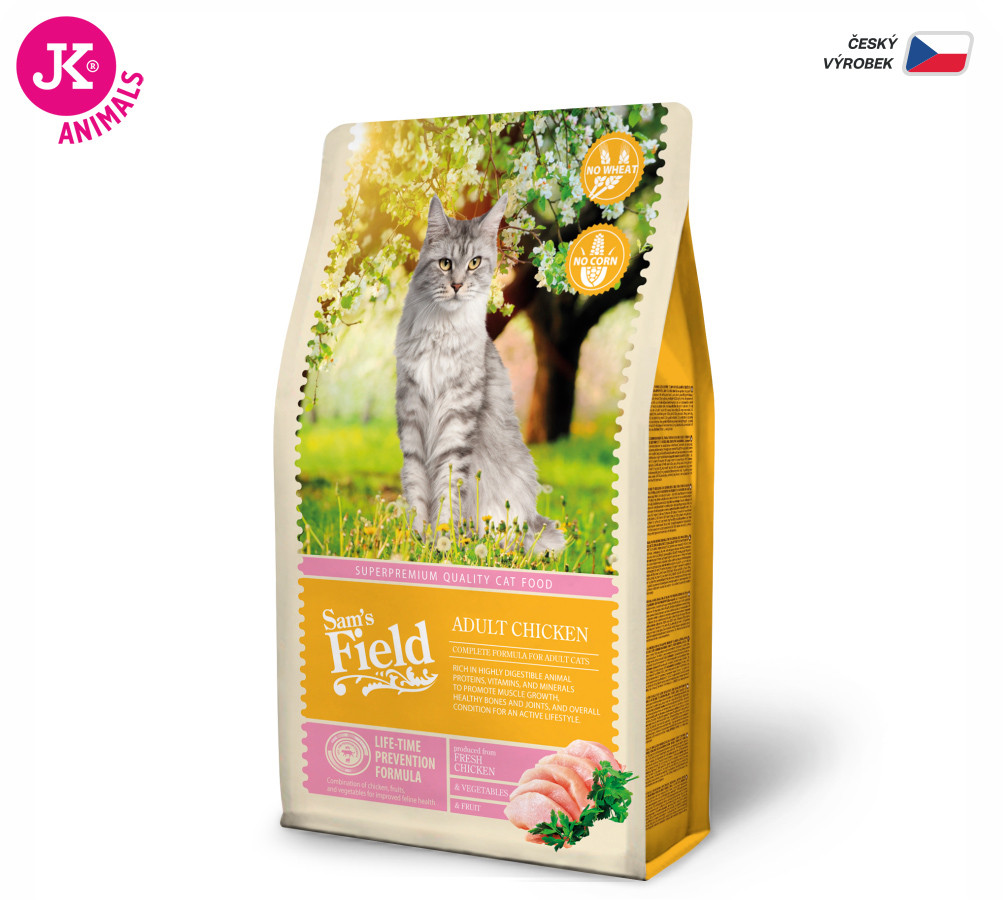 Sams Field Cat Adult Chicken, superprémiové kuřecí granule 2,5 kg (Sam's Field)