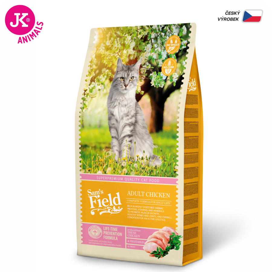 Sams Field Cat Adult Chicken, superprémiové kuřecí granule 7,5 kg (Sam's Field)