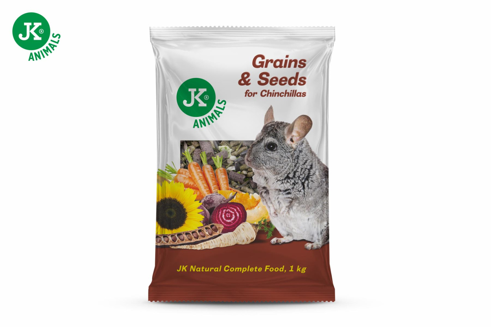 Zrniny a semínka, 1 kg, kompletní krmivo pro činčily