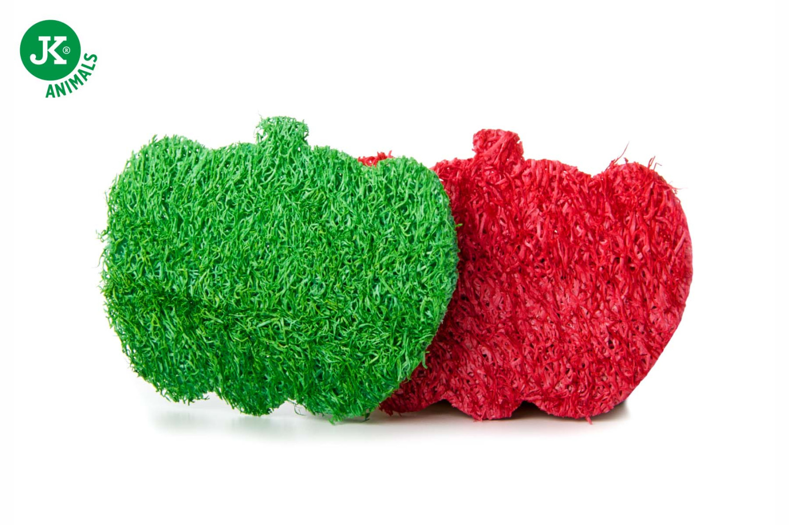 Hračka jablka z lufa houby, 2 kusy, 7 cm, hračka pro hlodavce