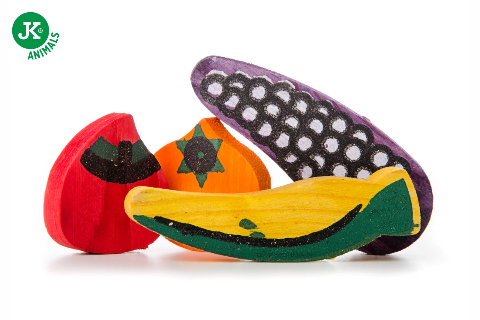 Mix hraček ovoce ze dřeva, 2–6 cm, hračka pro hlodavce