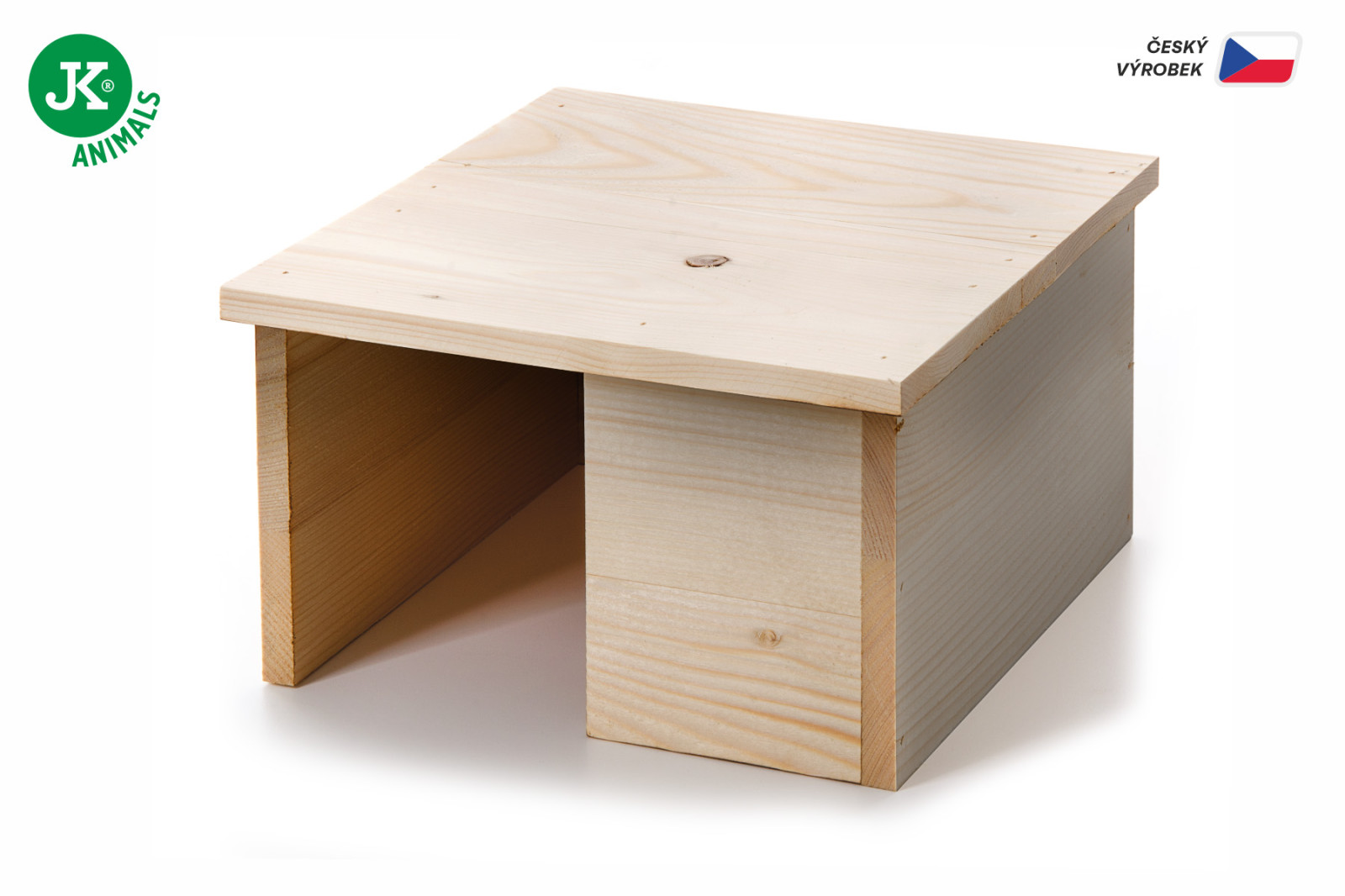 Dřevěný domek Economic pro králíky, 25×28×15 cm, domek z masivního dřeva pro králíky