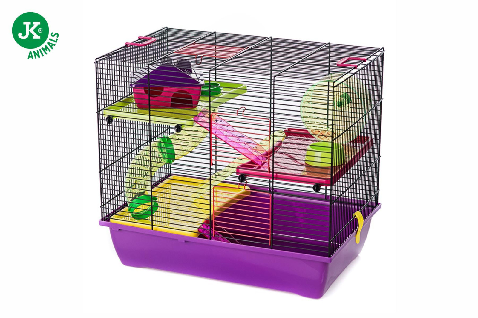Klec Pinky 3 Color s výbavou, fialová, 50×33×44,5 cm