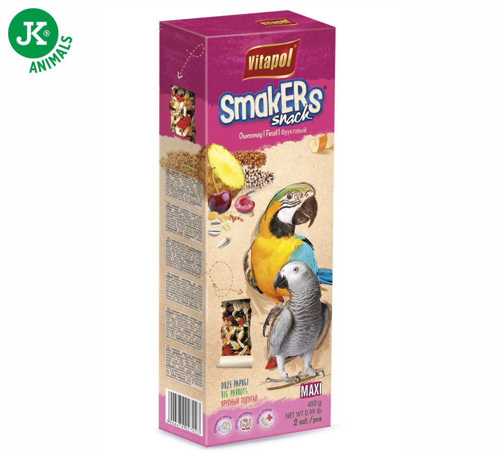 Vitapol - 2 MAXI klasy, velký papoušek, ovoce