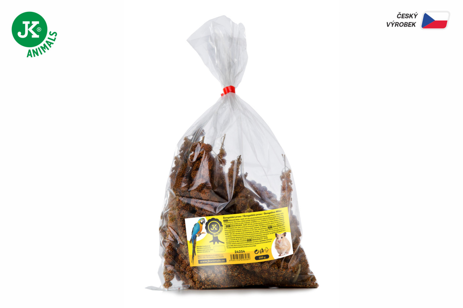 Senegalské proso v přírodní podobě ve formě klasů