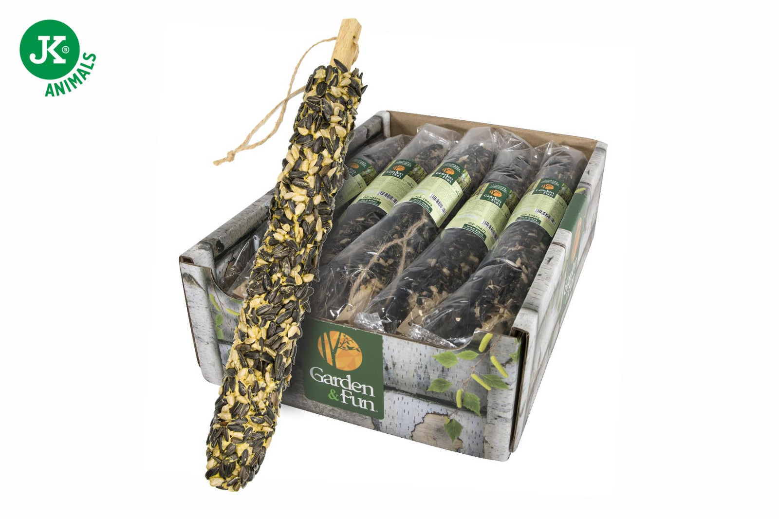Slunečnicový klas XL pro venkovní ptactvo, 10 ks v boxu, zimní venkovní doplňkové krmivo