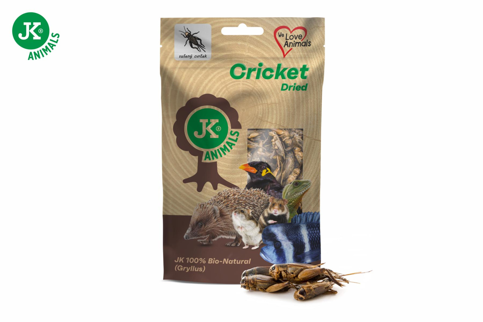 Sušený cvrček, Cricket Dried, 80 g, (Gryllus)