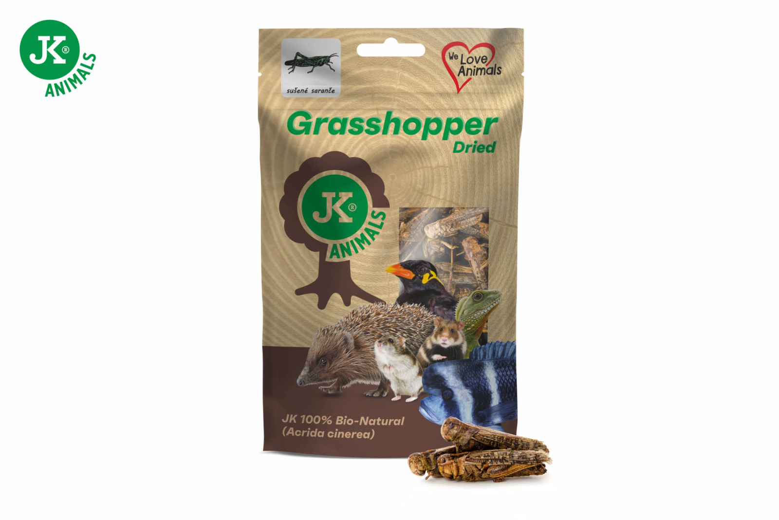 Sušené saranče, Grasshopper Dried, 80 g, (Acrida cinerea)
