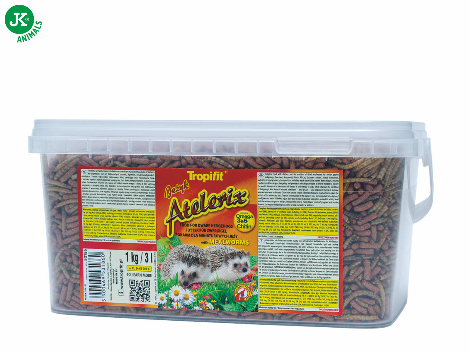 Tropifit – Atelerix, ježek, vědro 3 l/1 kg