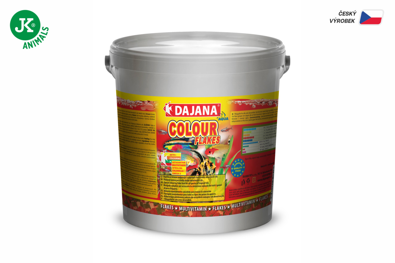  Dajana Colour Flakes, vločky – krmivo, 4 kg – velké balení pro pěstírny