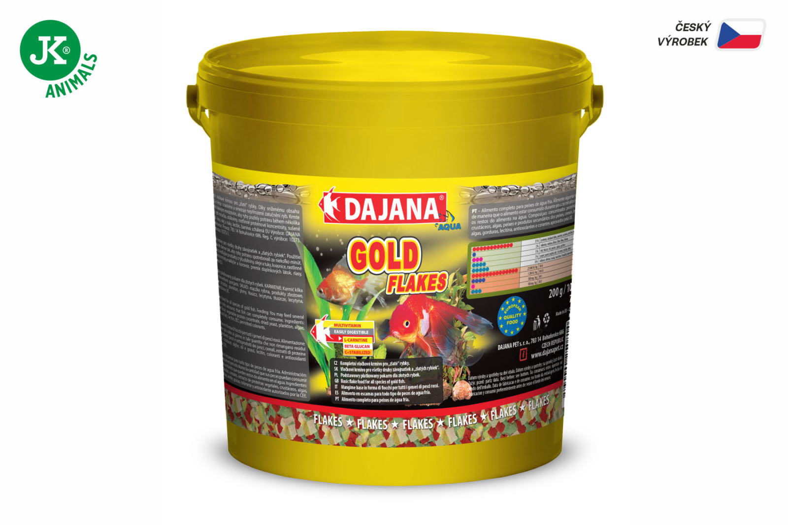 Dajana Gold Flakes, vločky – krmivo, 10 l