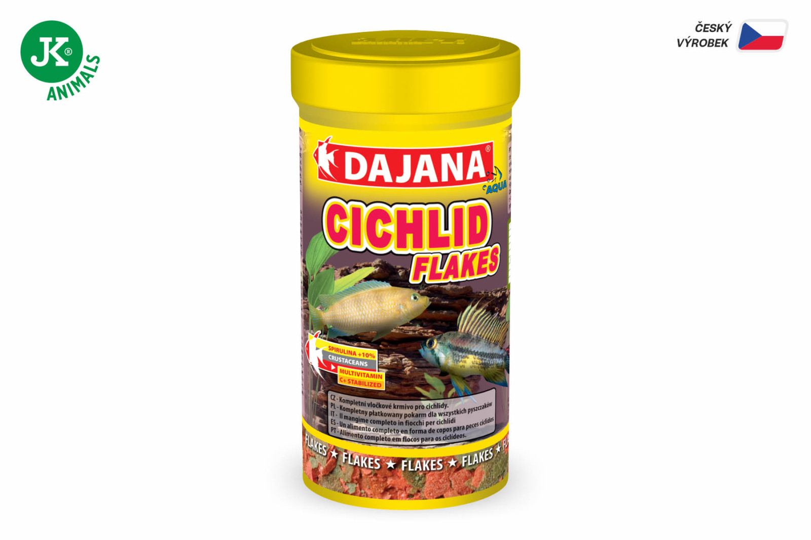 Dajana Cichlid Flakes, vločky – krmivo, 250 ml