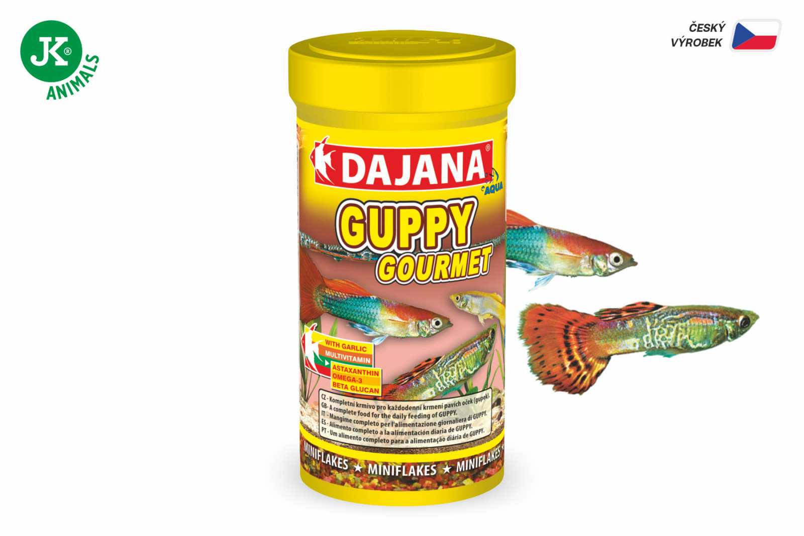 Dajana Guppy Gourmet Mini Flakes, mini vločky – krmivo, 100 ml
