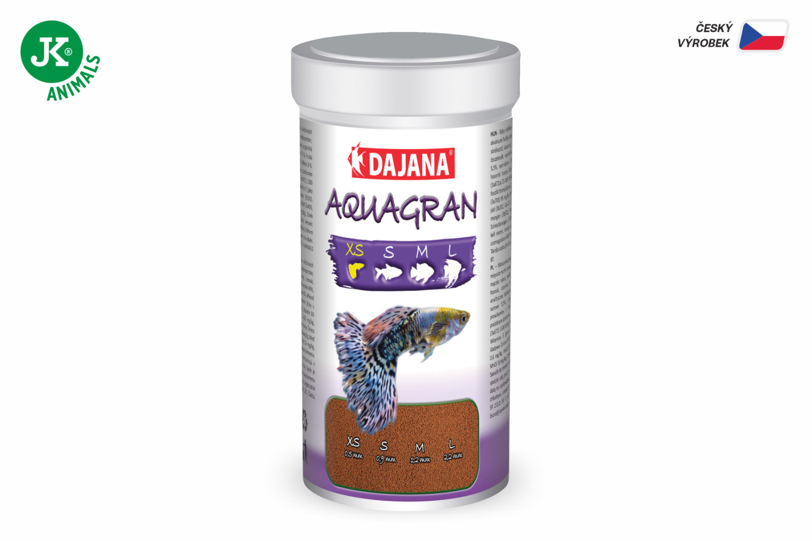 Dajana Aquagran, granule – krmivo, velikost XS, 100 ml