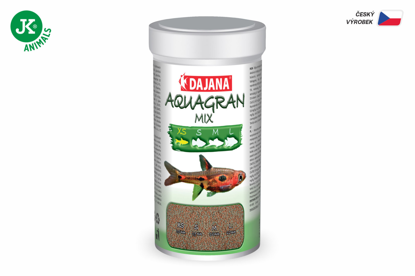 Dajana Aquagran Mix, granule – krmivo, velikost XS, 100 ml