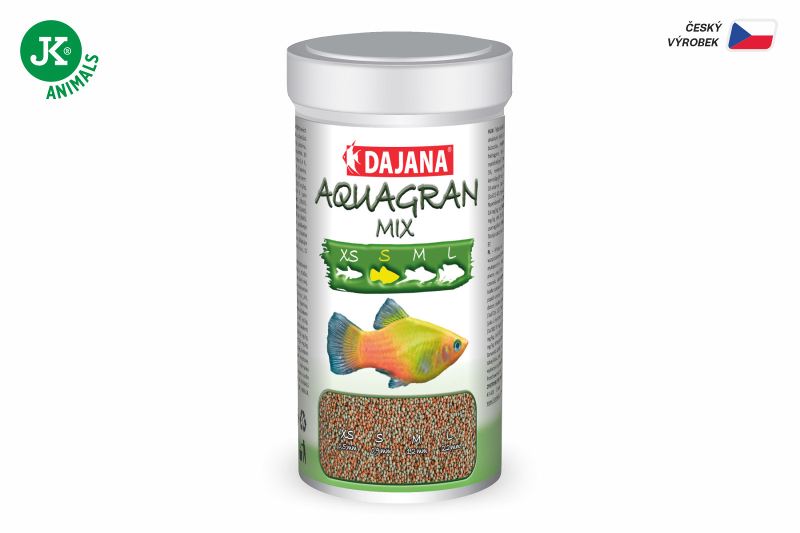 Dajana Aquagran Mix, granule – krmivo, velikost S, 100 ml